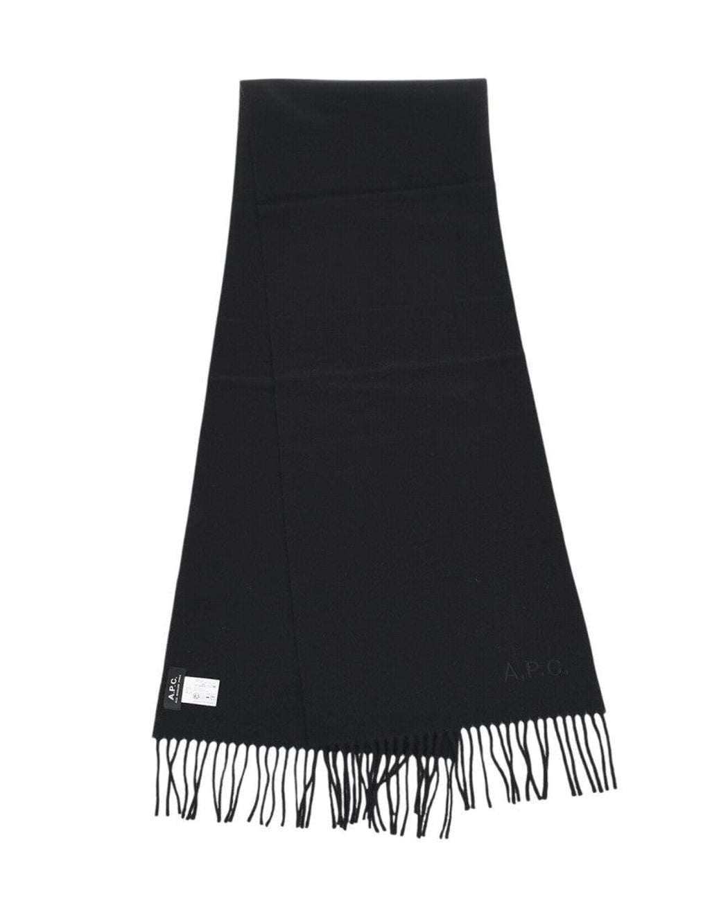 A.P.C. Black Solid Scarf for men