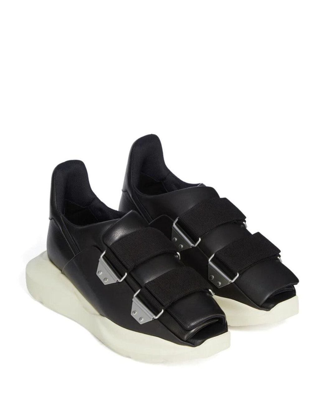 Rick Owens Black Strap Sneakers for men
