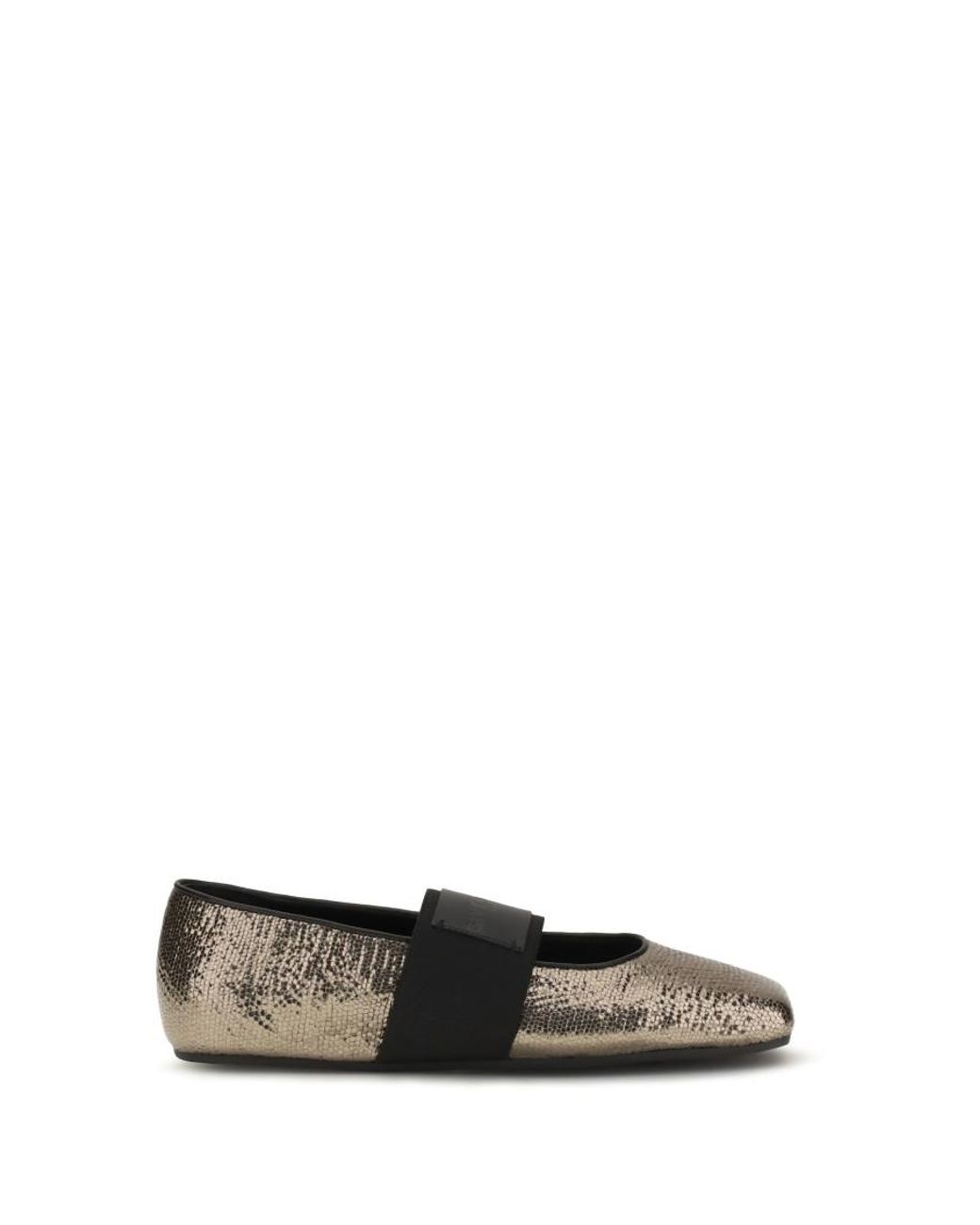 Givenchy White Sliced Square Ballet Flats