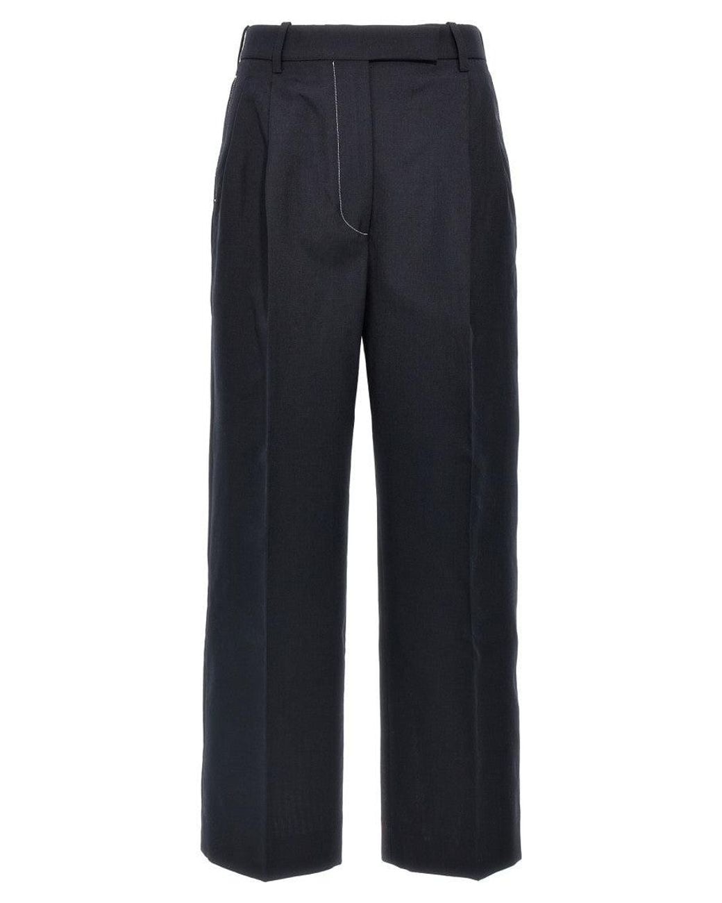 Thom Browne Blue High Waisted Double Pleat Trou