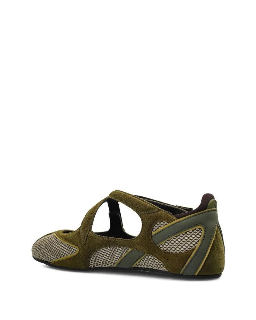 The Attico Green Nomad Ballet Flats