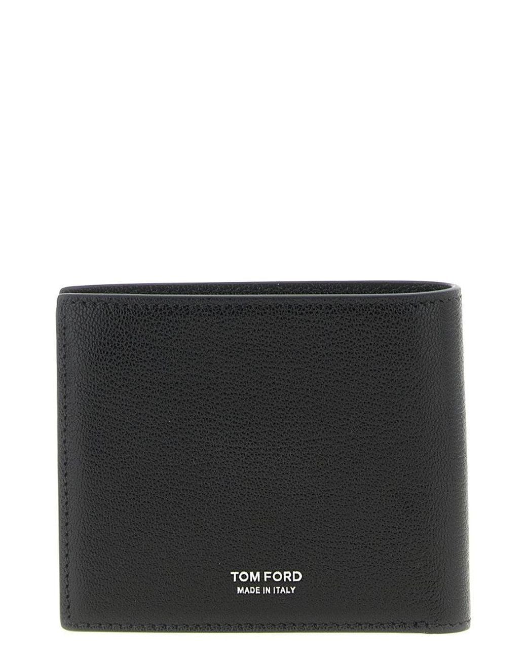 Tom Ford Black T-Line Logo Wallet for men