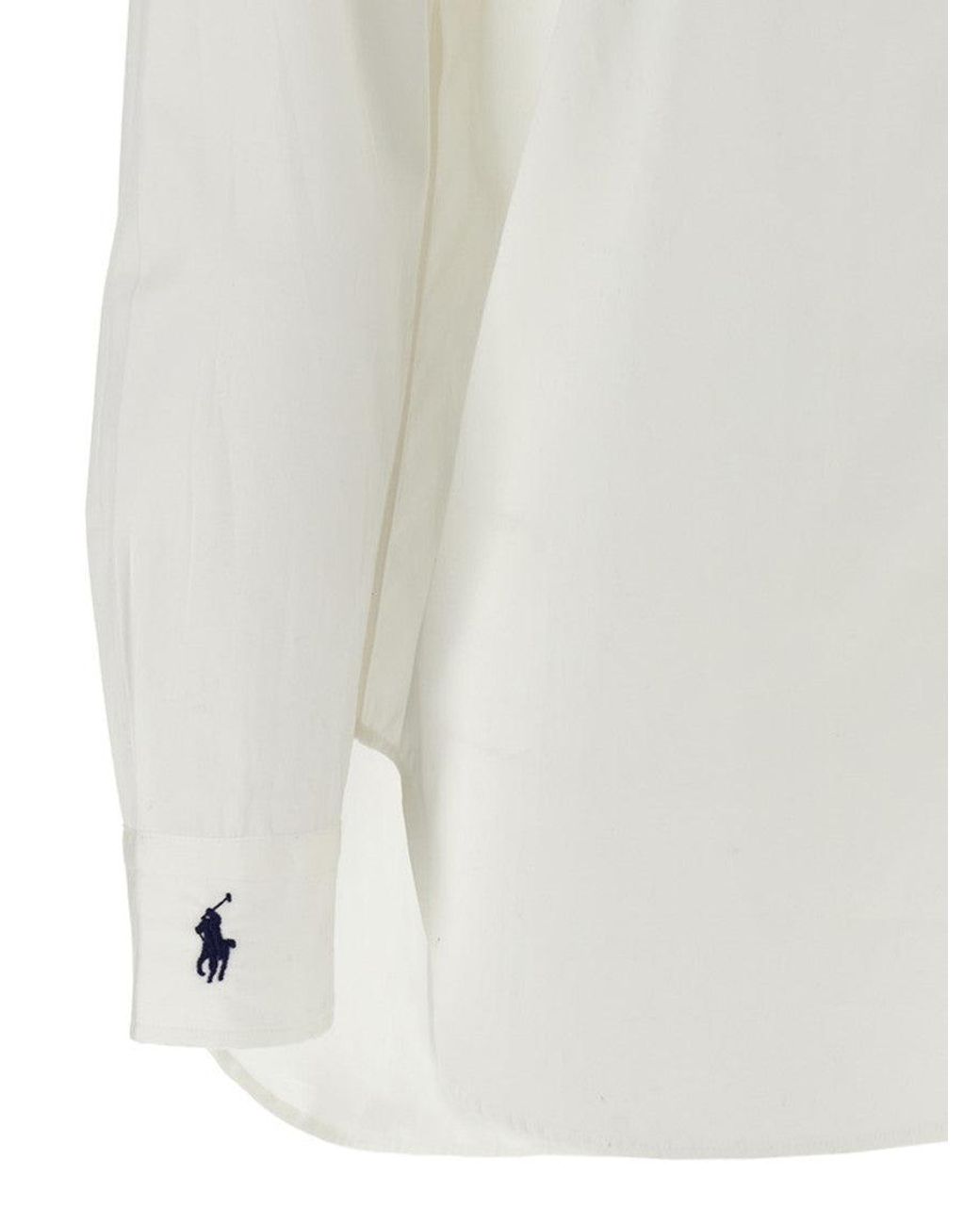 Polo Ralph Lauren White Embroidered Logo Shirt