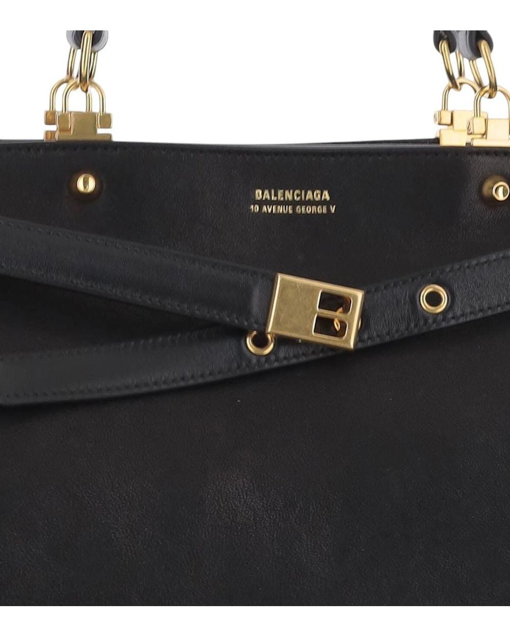 Balenciaga Black Fan Carry All Medium Tote