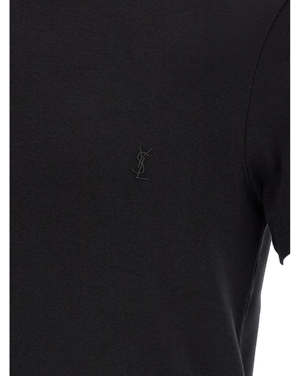 Saint Laurent Black 'Cassandre' T-Shirt for men