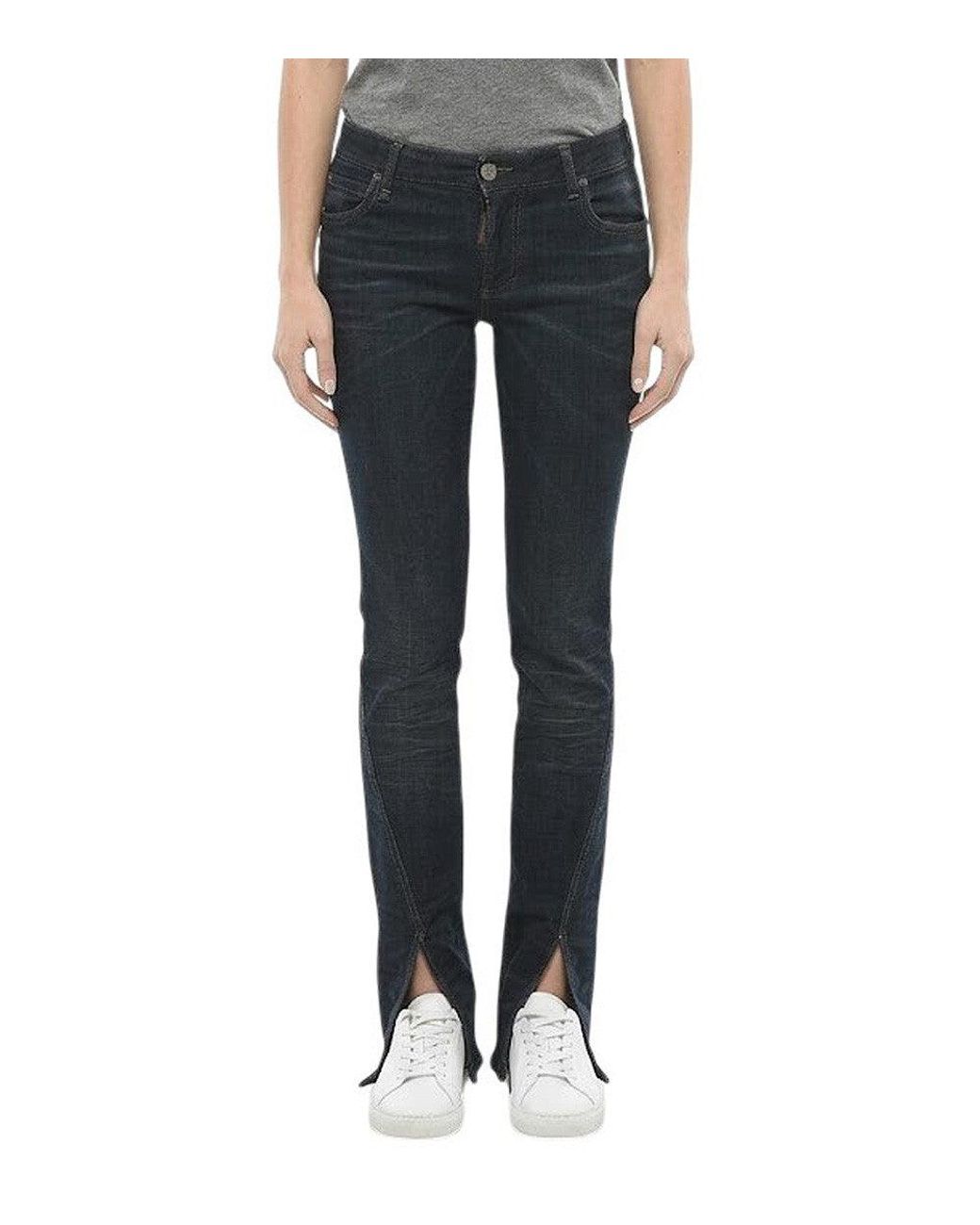 DSquared² Blue Slim Mid Rise Jeans