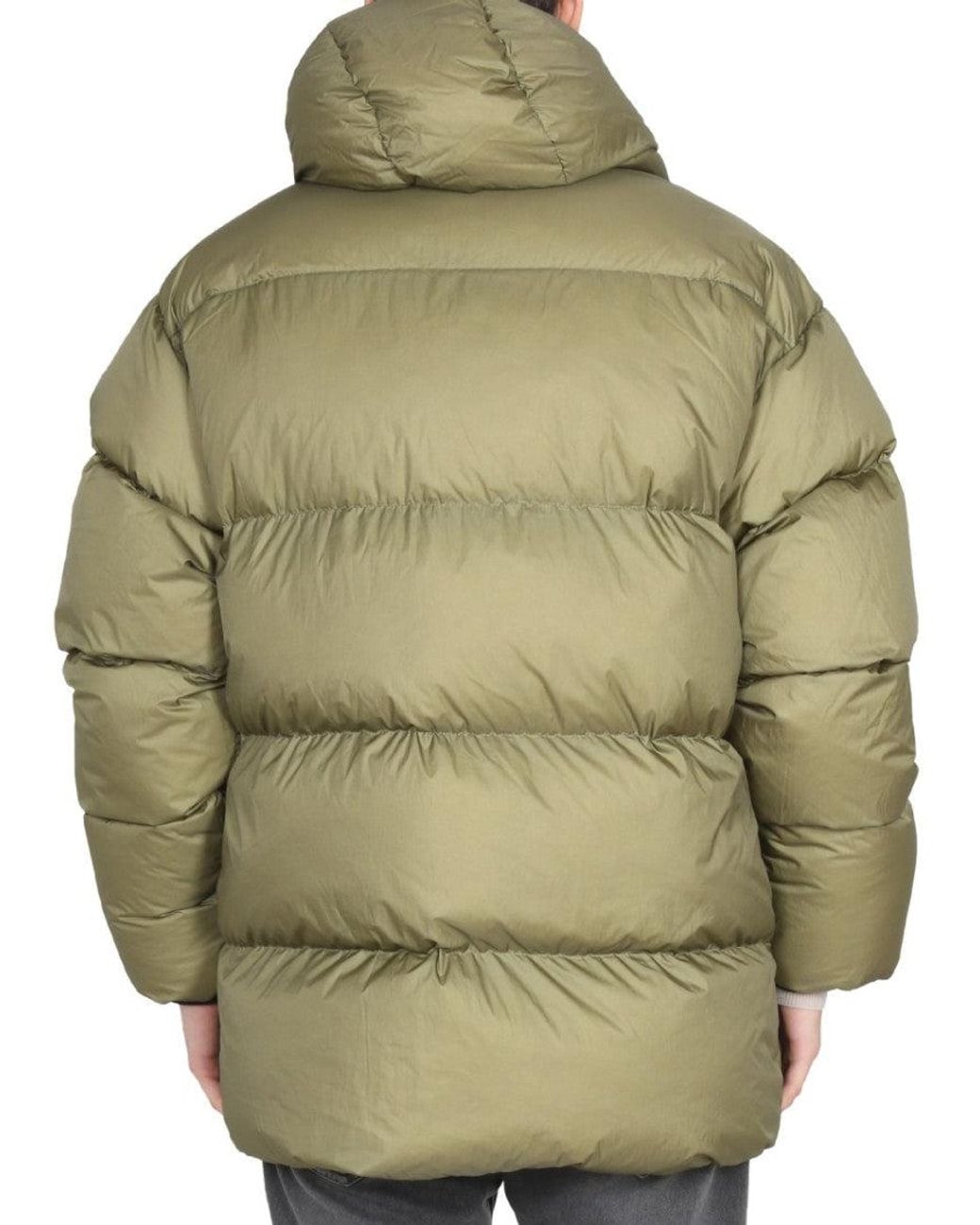 Ienki Ienki Green Quilted Hood Jacket for men