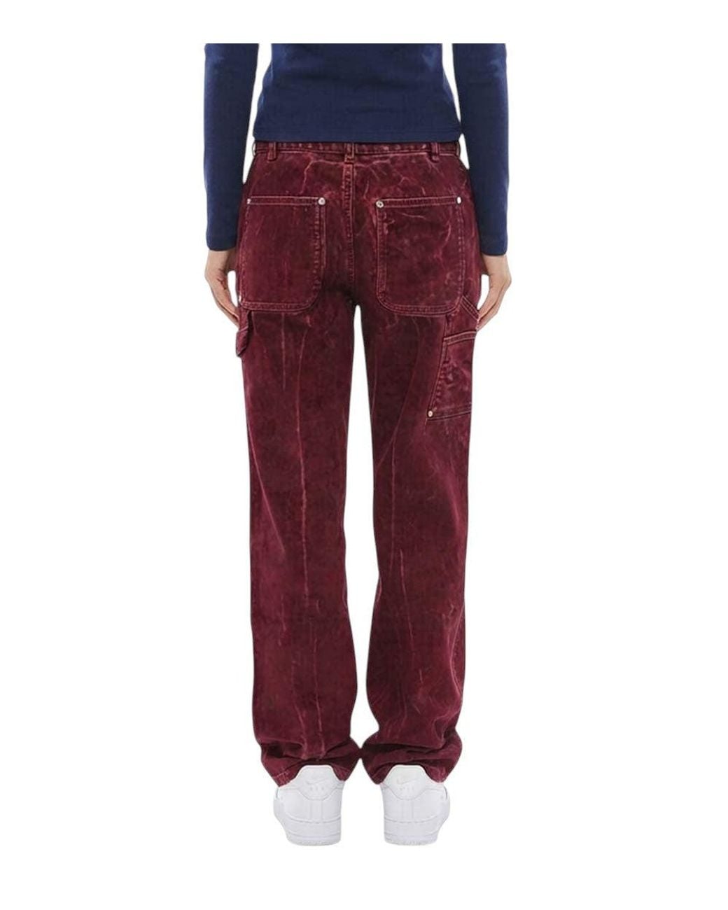 Stella McCartney Red Relaxed Flat Front Pants