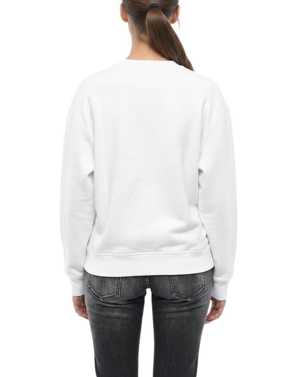 DSquared² White Logo Crew Neck Sweatshirt