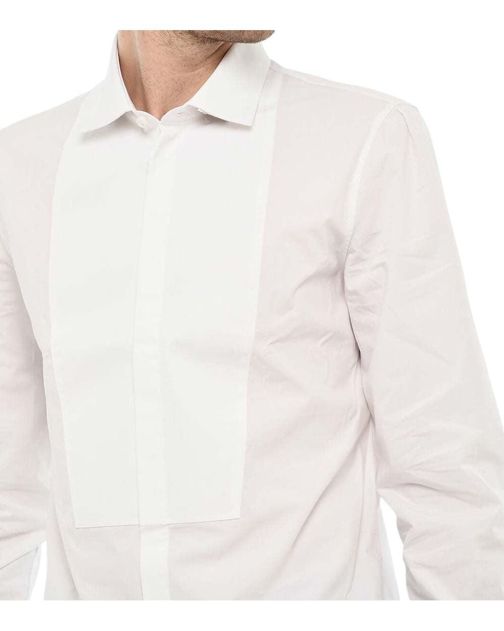 DSquared² White Slim Tuxedo Shirt for men
