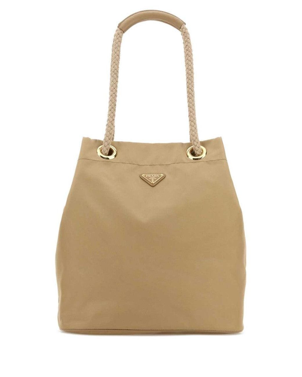 Prada Natural Camel Mariner Large Bucket Bag