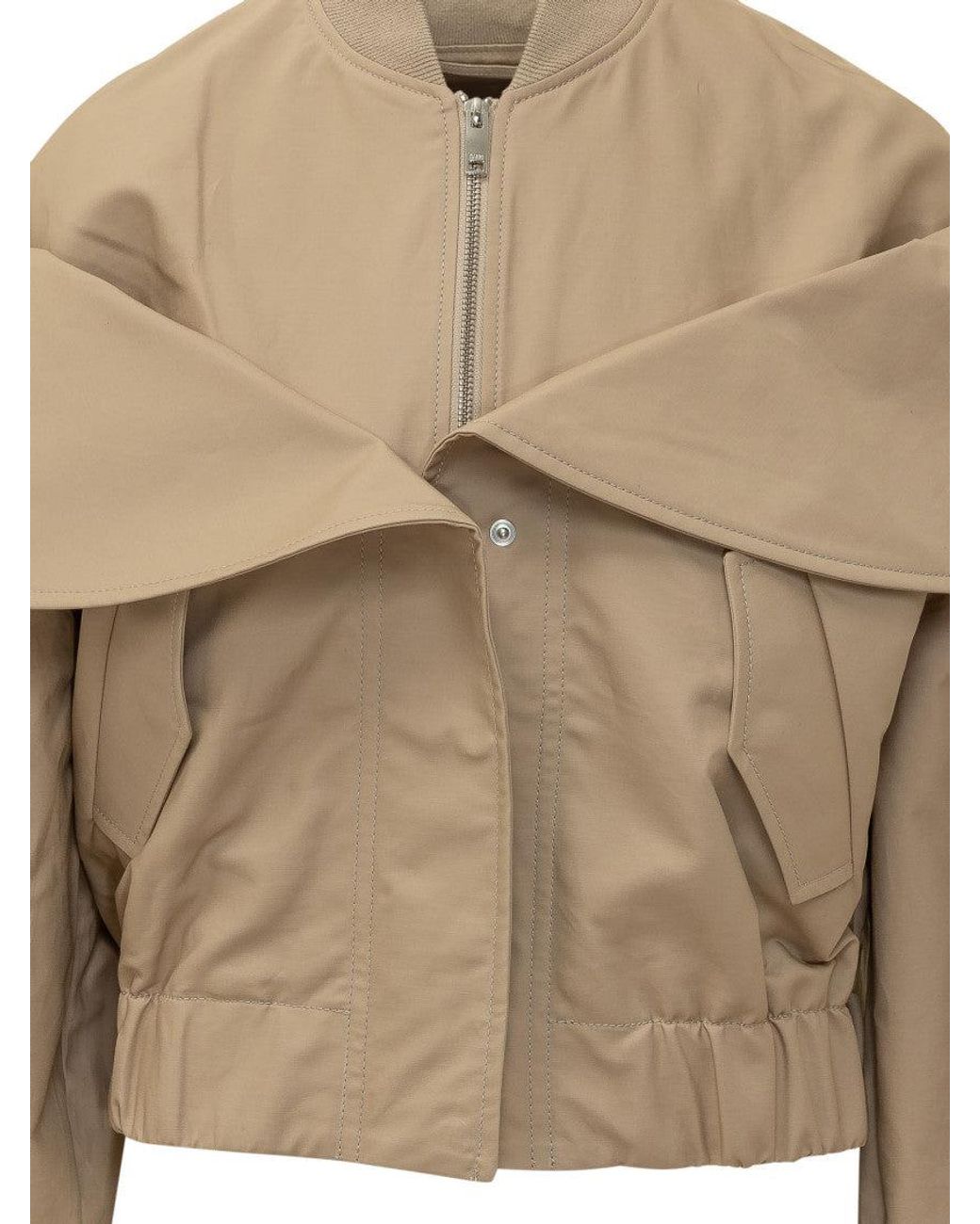 Ganni Natural Mock Collar Jacket