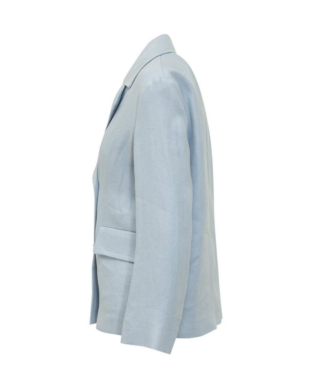 Max Mara Blue Double-Breasted Blazer