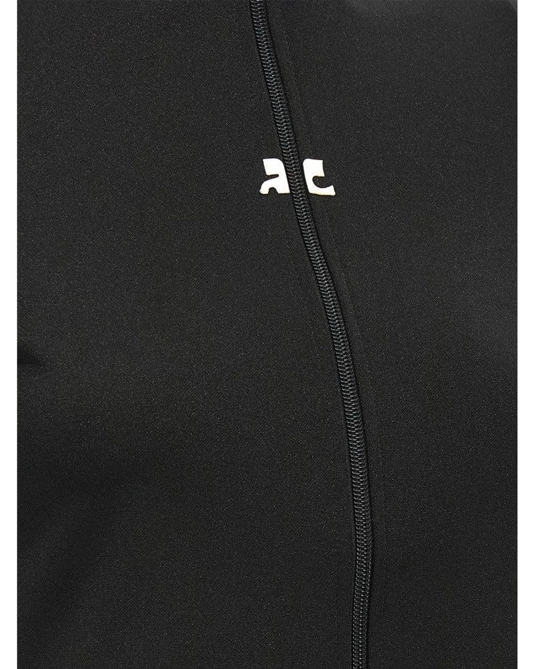 Courreges Black 'Interlock Zipped' Top
