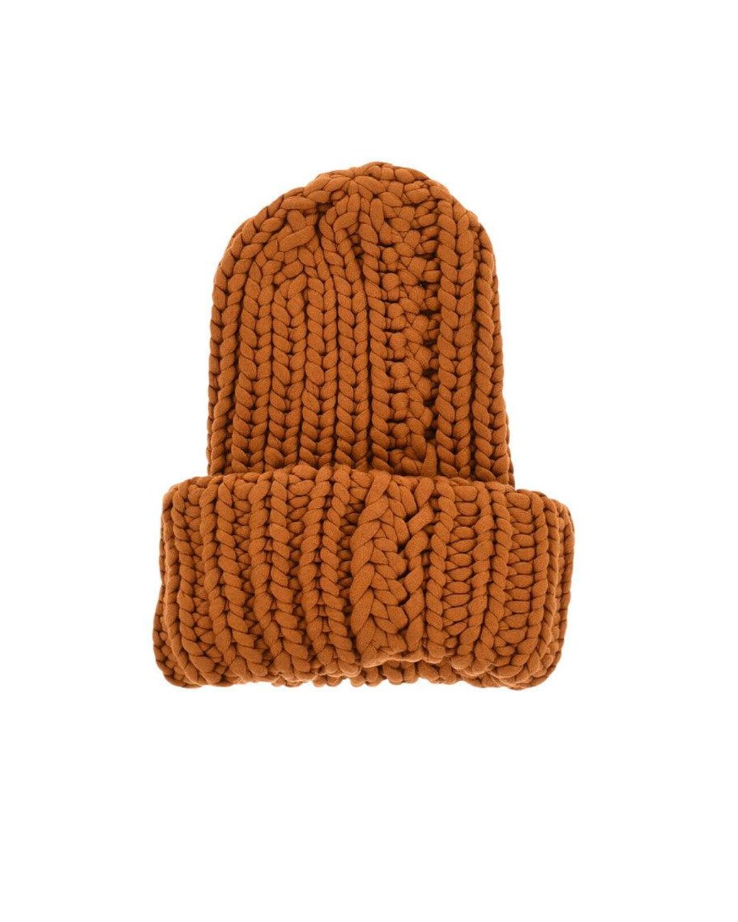 DSquared² Brown Knitted Beanie Cap