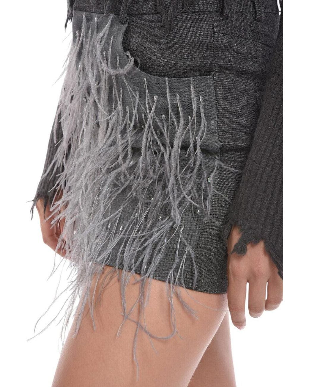 The Mannei Black Textured Mini Skirt