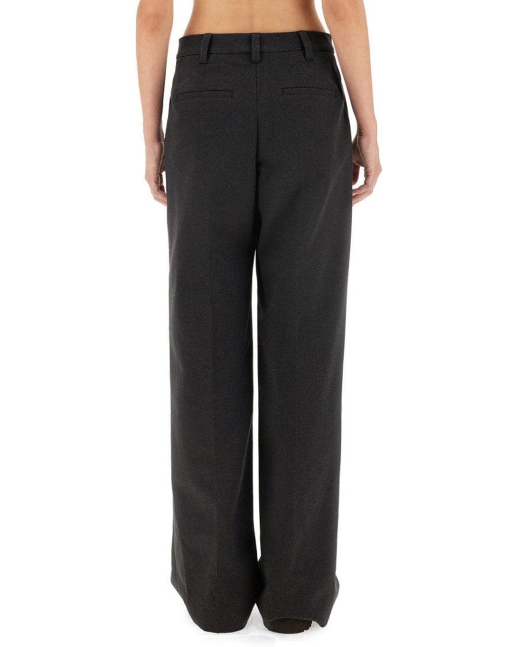 Brunello Cucinelli Black Flat Front Pants