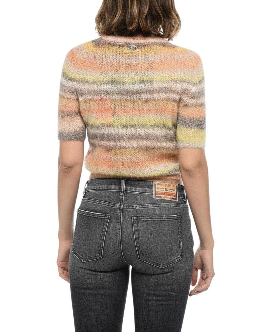 DIESEL Natural Stripes Crew Neck Sweater