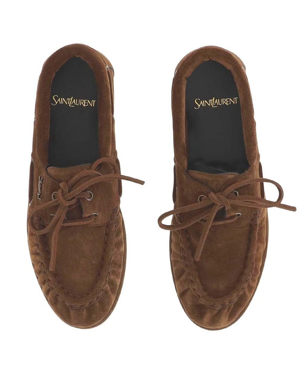 Saint Laurent Brown Suede Loafers