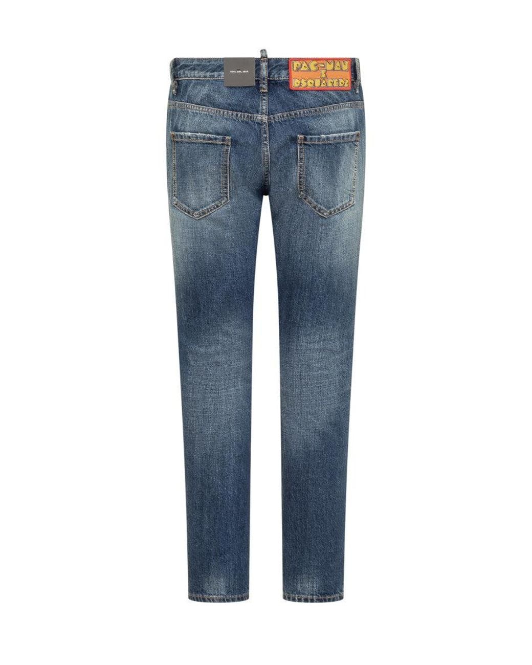 DSquared² Blue Straight Mid Rise Jeans