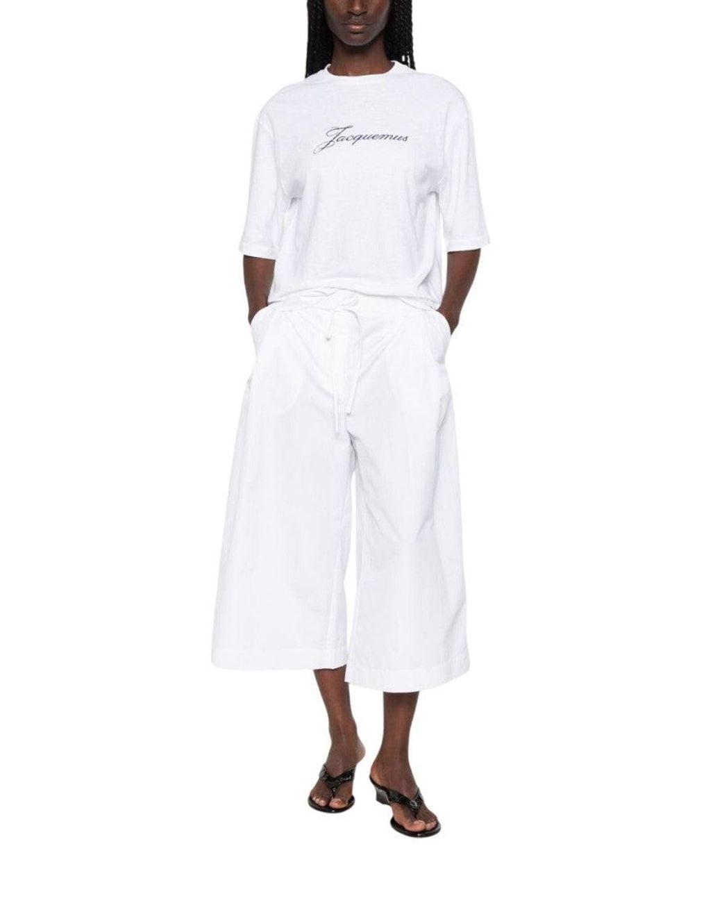 Jacquemus White Logo Crew Neck T-Shirt