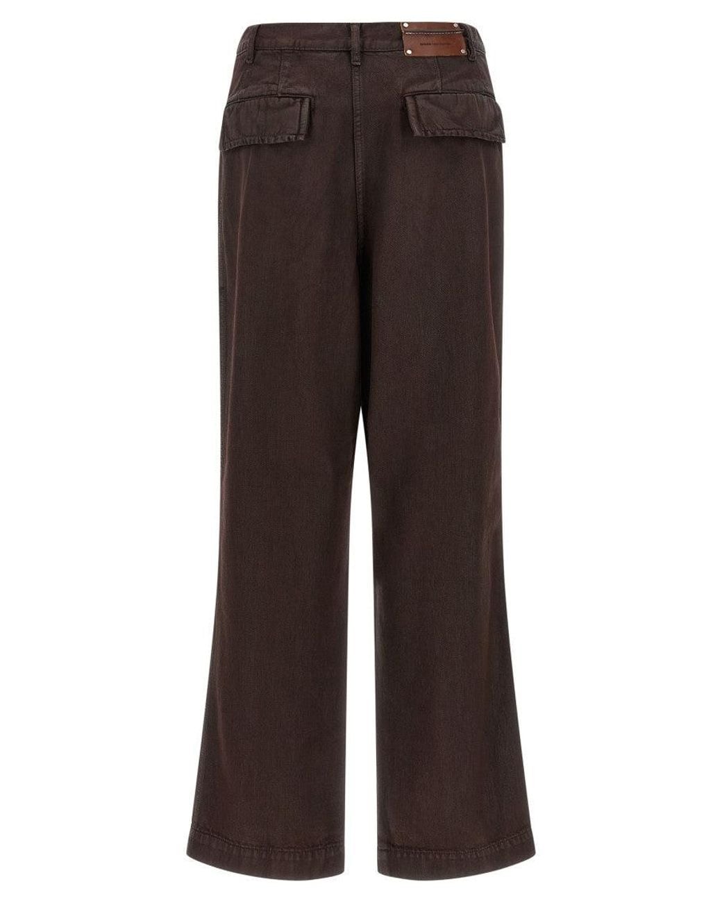 Dries Van Noten Brown Relaxed High Rise Jeans