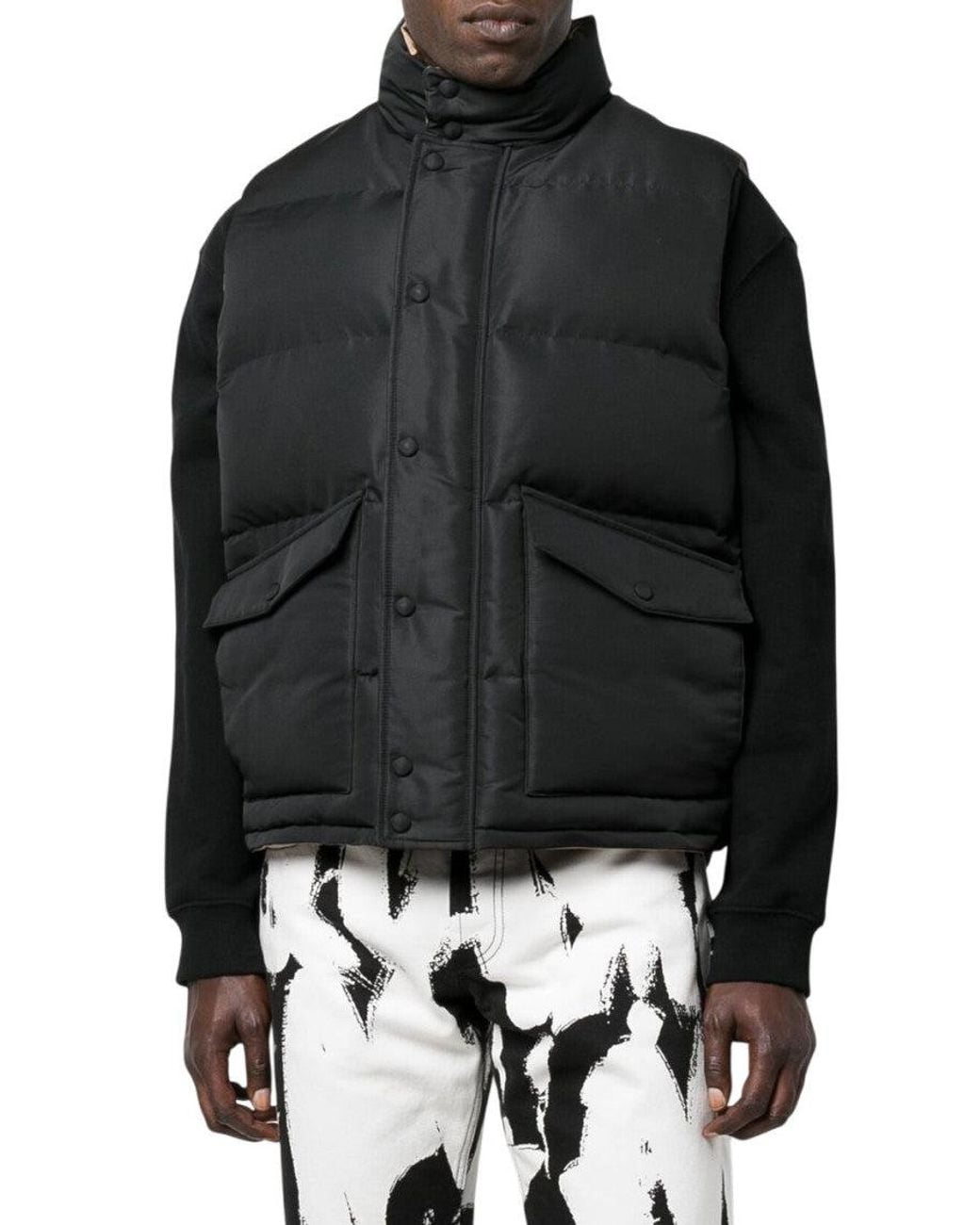 McQueen Black Shirt Collar Jacket for men