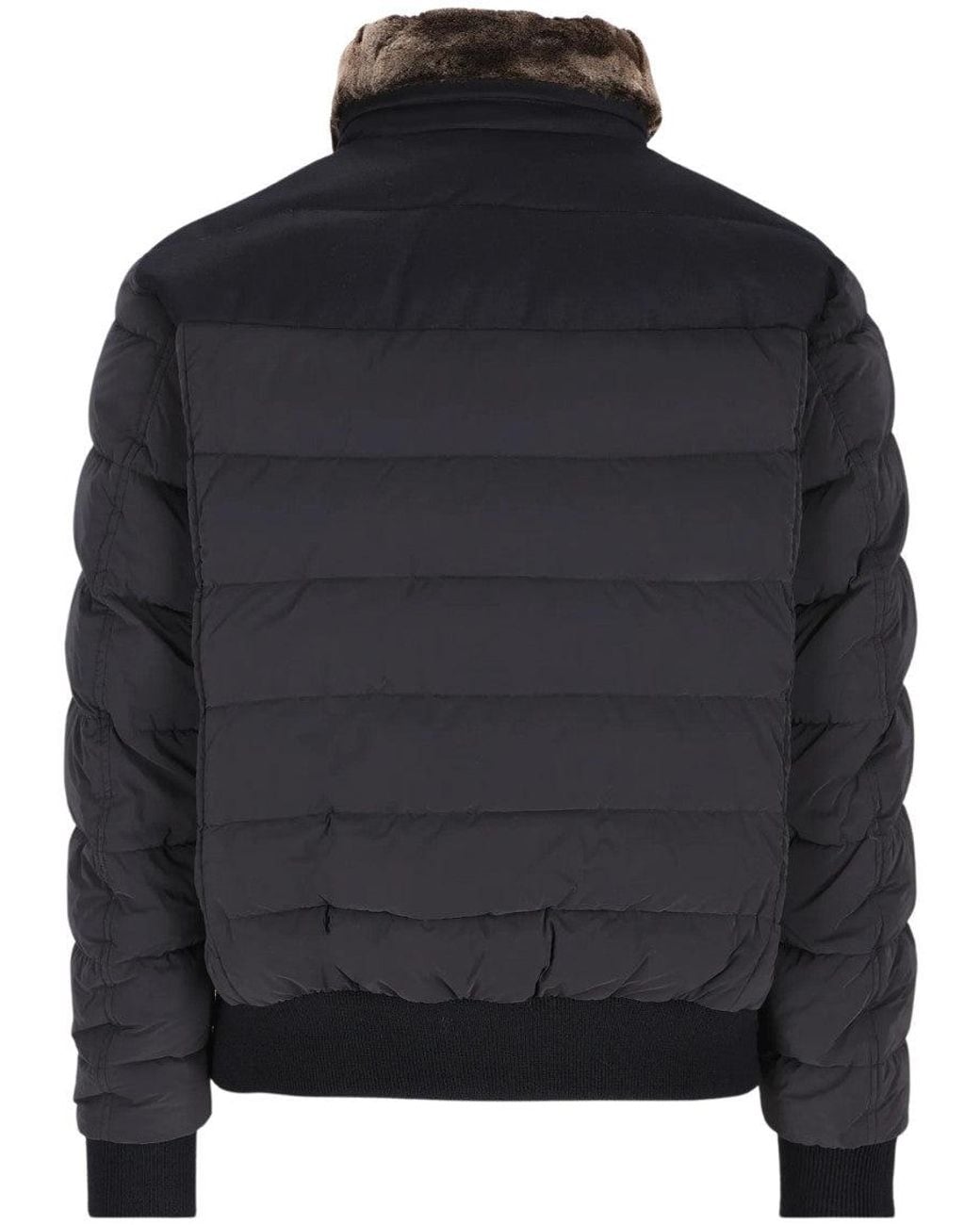 Moorer Black Mock Collar Jacket for men
