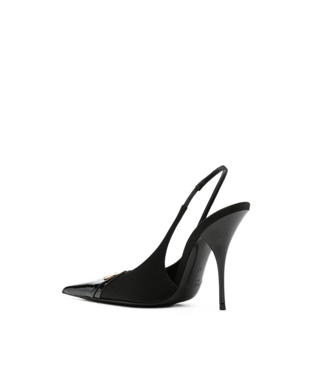Saint Laurent Black Slingback Pumps
