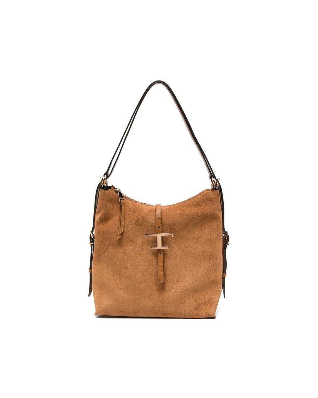 Tod's Brown T Timeless Small Shoulder Bag