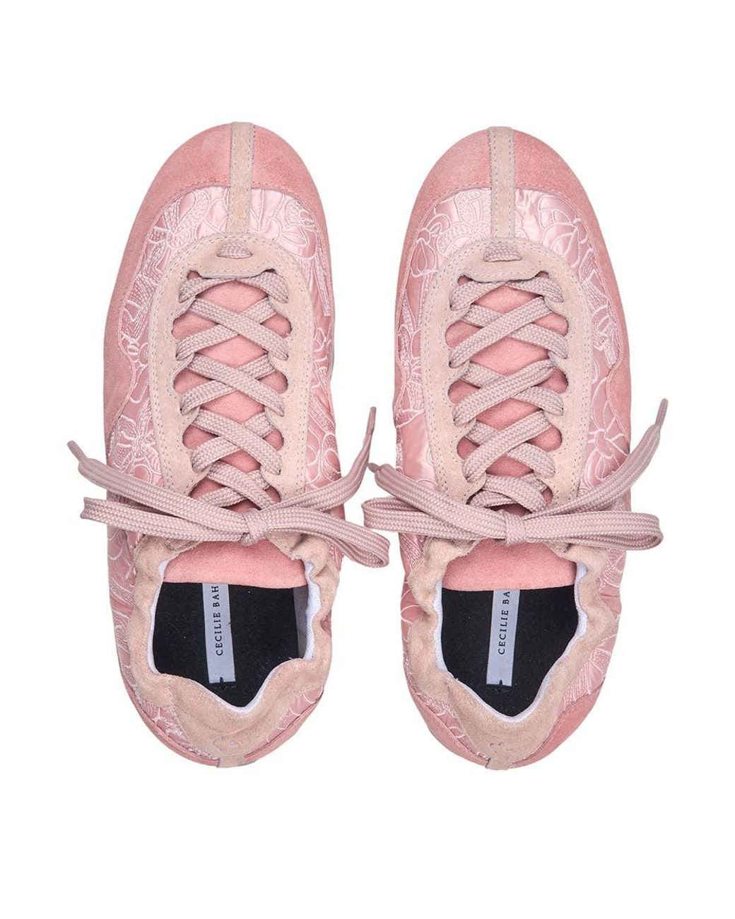 CECILIE BAHNSEN Pink Suede Sneakers
