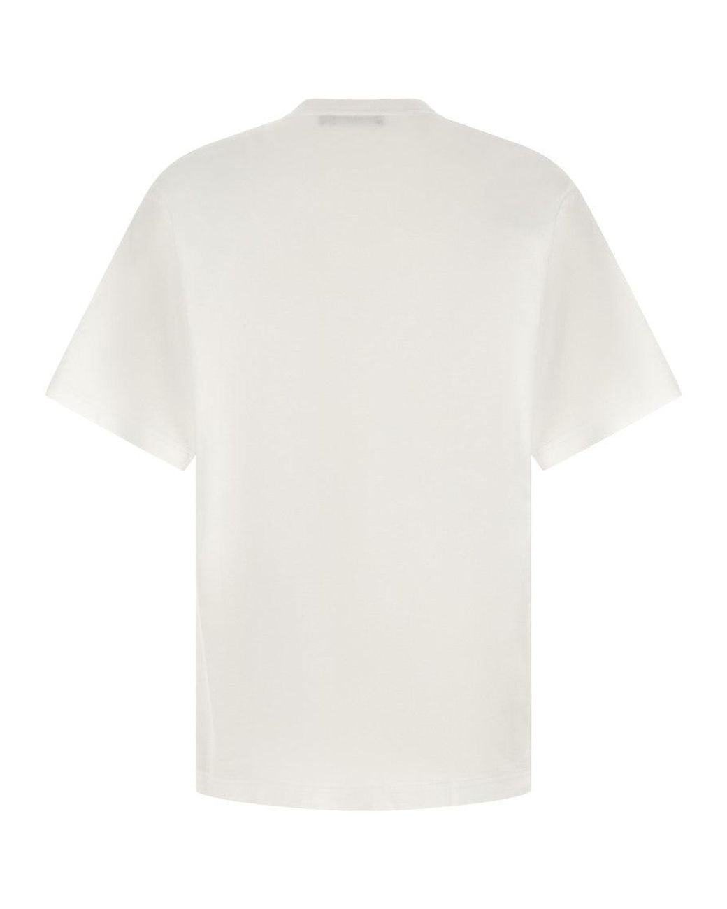 Dolce & Gabbana White Dolce & Gabbana Logo Patch T-Shirt for men