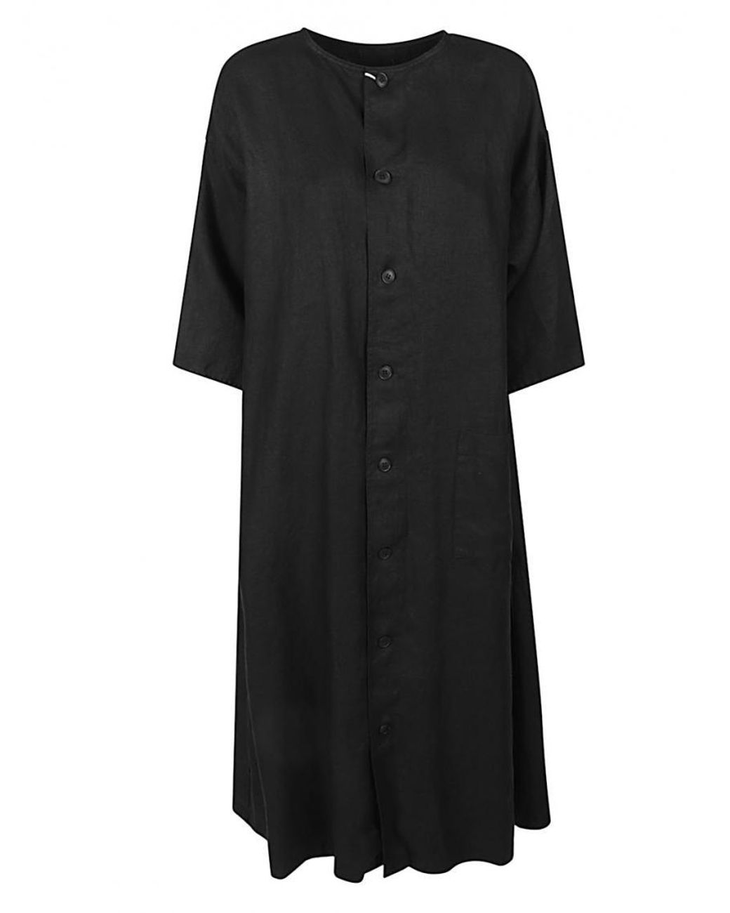 Sarahwear Black Linen Shirt Dress