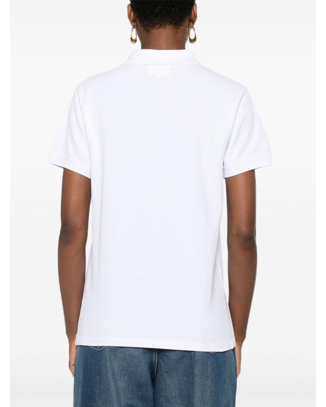 Maison Kitsuné White Classic Collar Logo Polo
