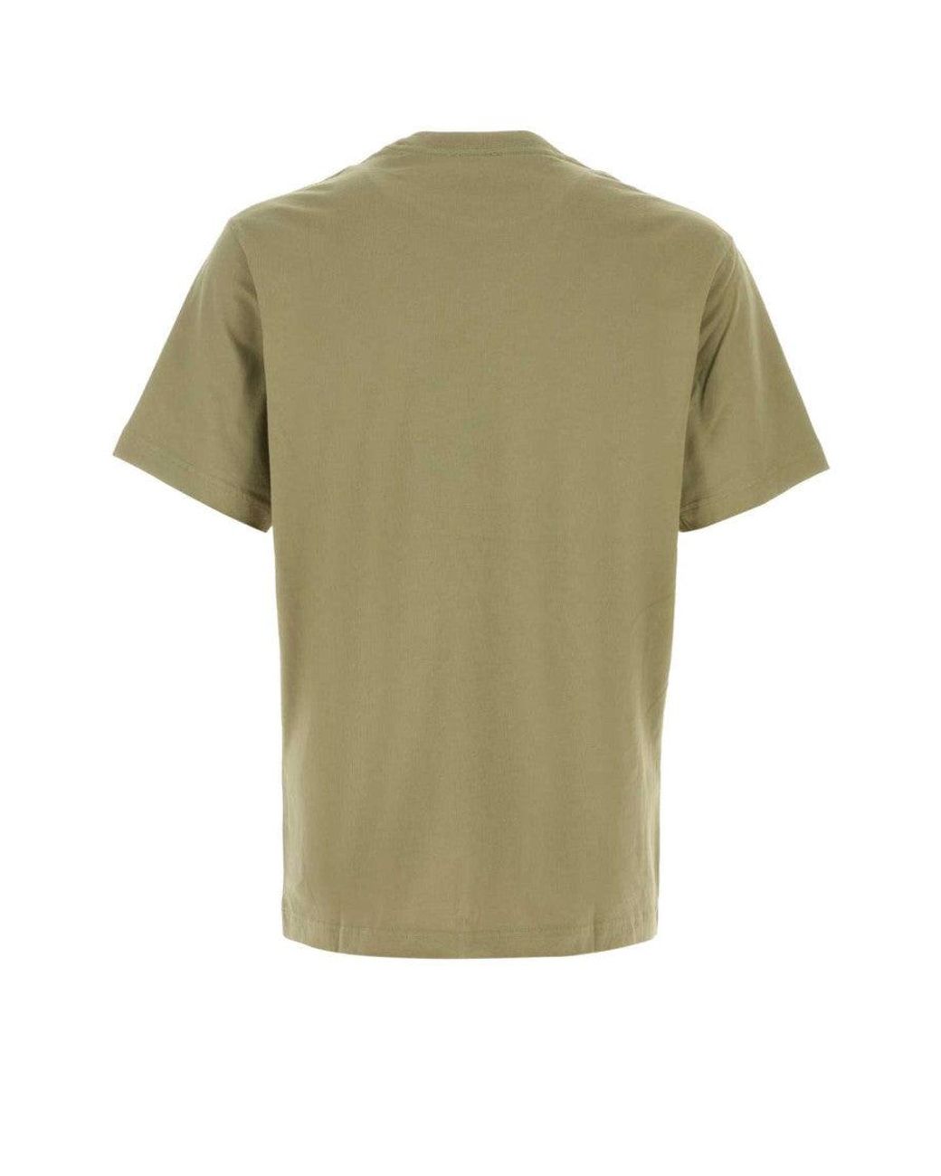 KENZO Green Solid Crew Neck T-Shirt for men