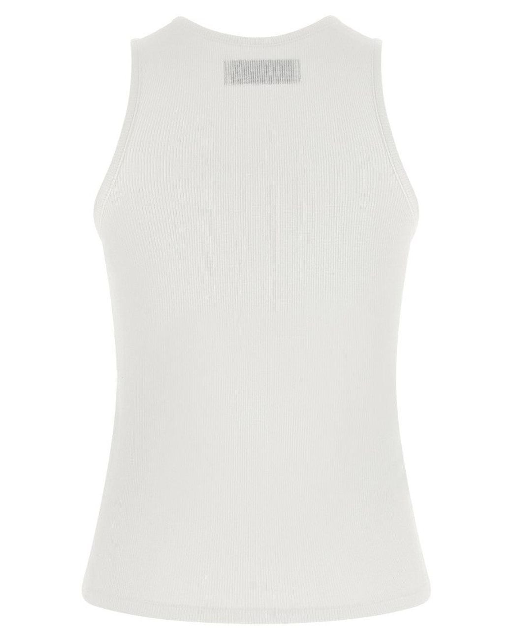 Vivienne Westwood White Logo Round Neck Top