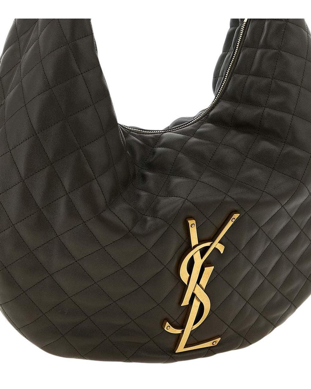 Saint Laurent Black Icare Large Hobo