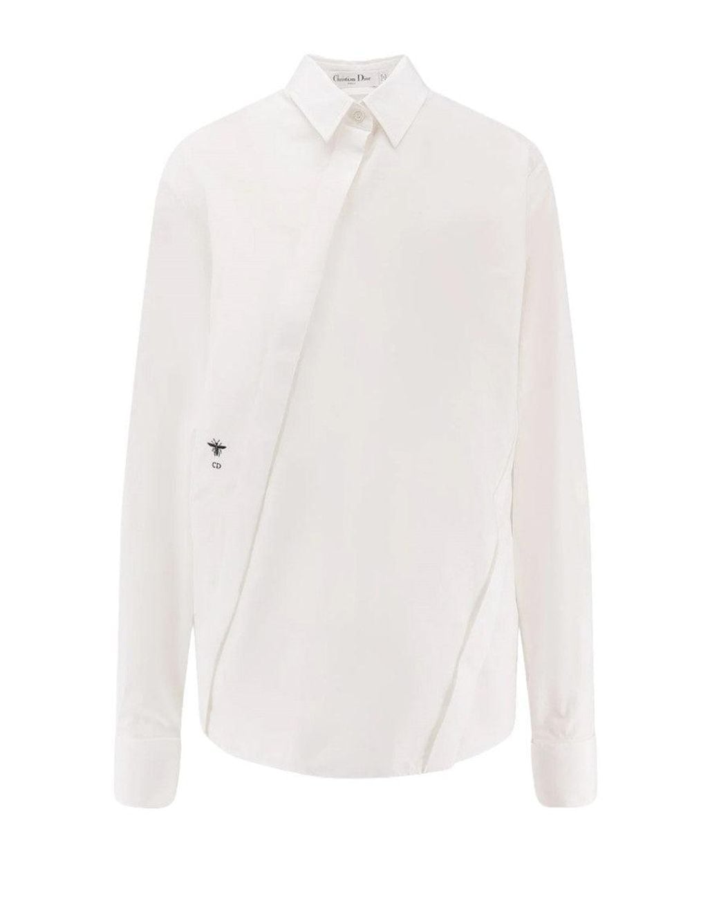 Dior White Regular Solid Shirt