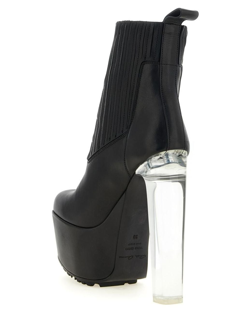 Rick Owens Black Beatle Ankle Boots