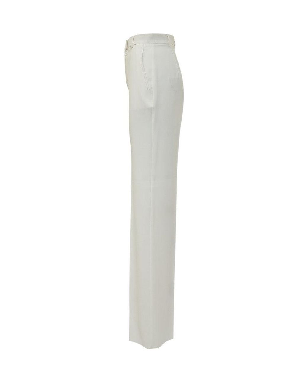 Max Mara White High-Waisted Tailored Trousers