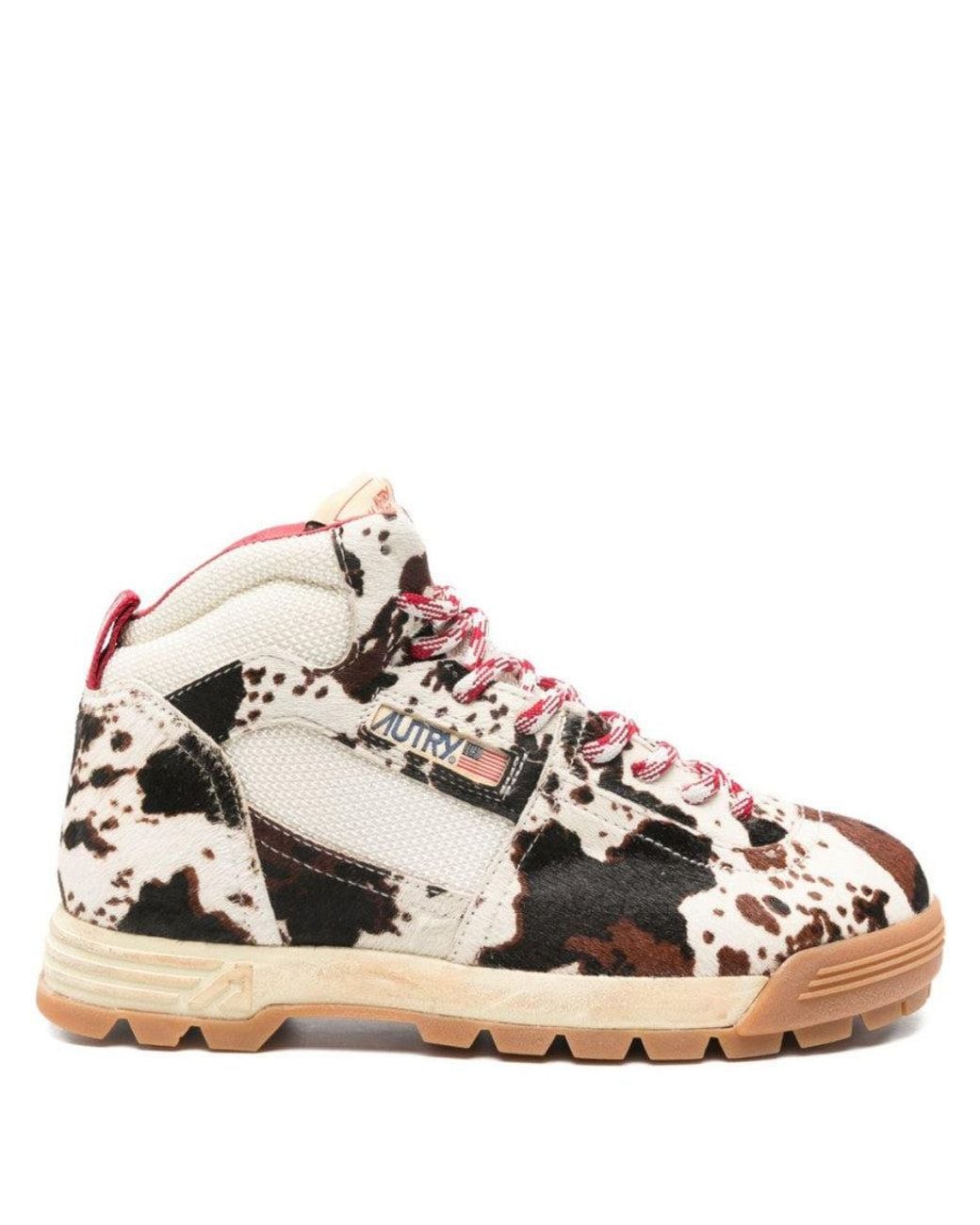 Autry Pink Logo Printed Sneakers