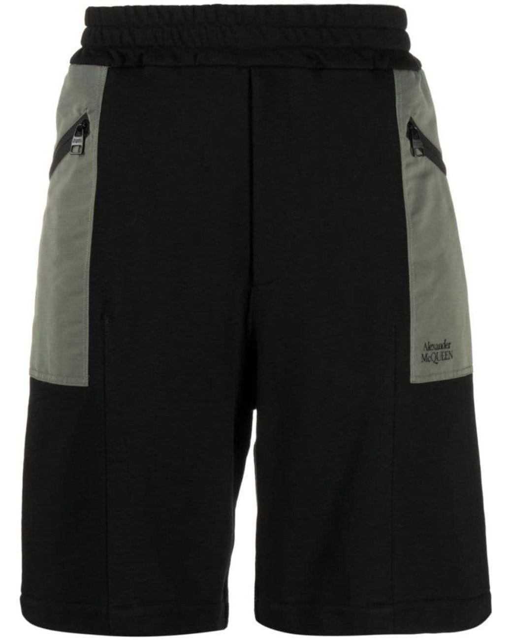 McQueen Black Regular Shorts for men