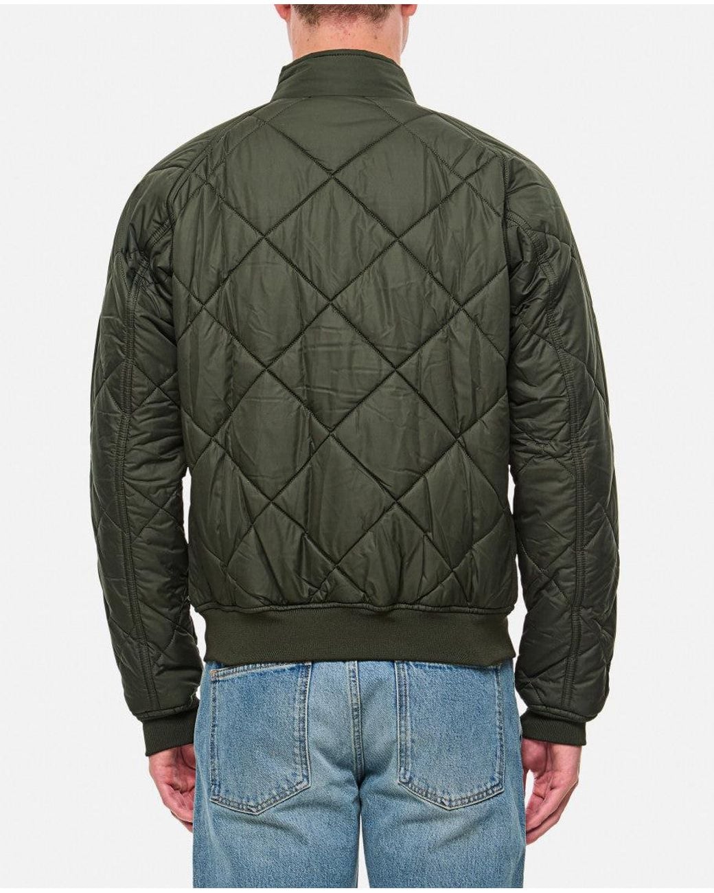 Barbour Green Dark Quilted Jacket for men