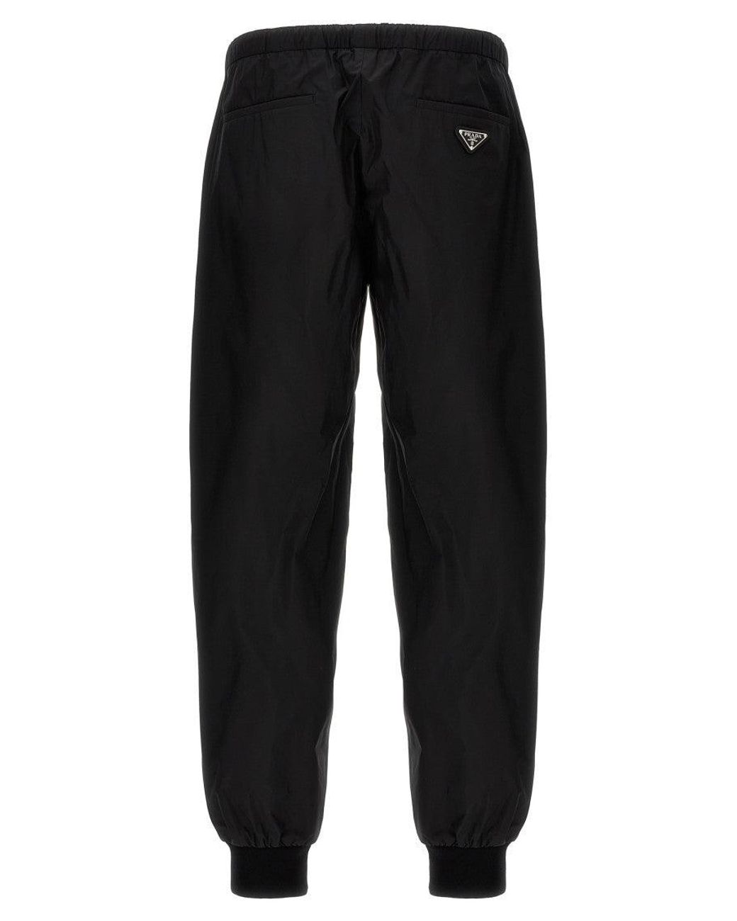Prada Black Silk Blend Pants for men