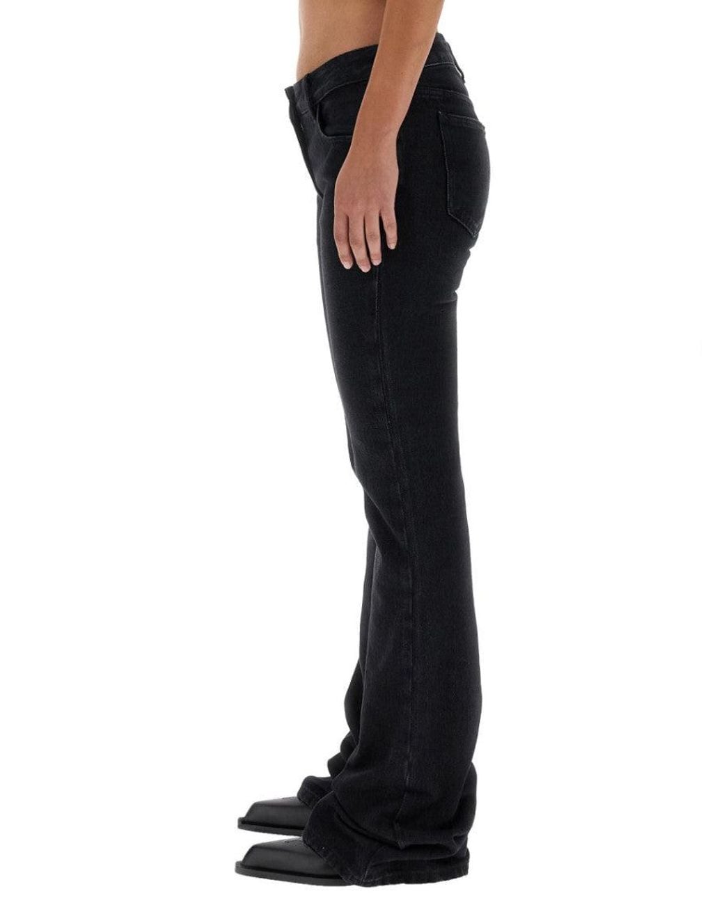 Off-White c/o Virgil Abloh Black Straight Low Rise Jeans