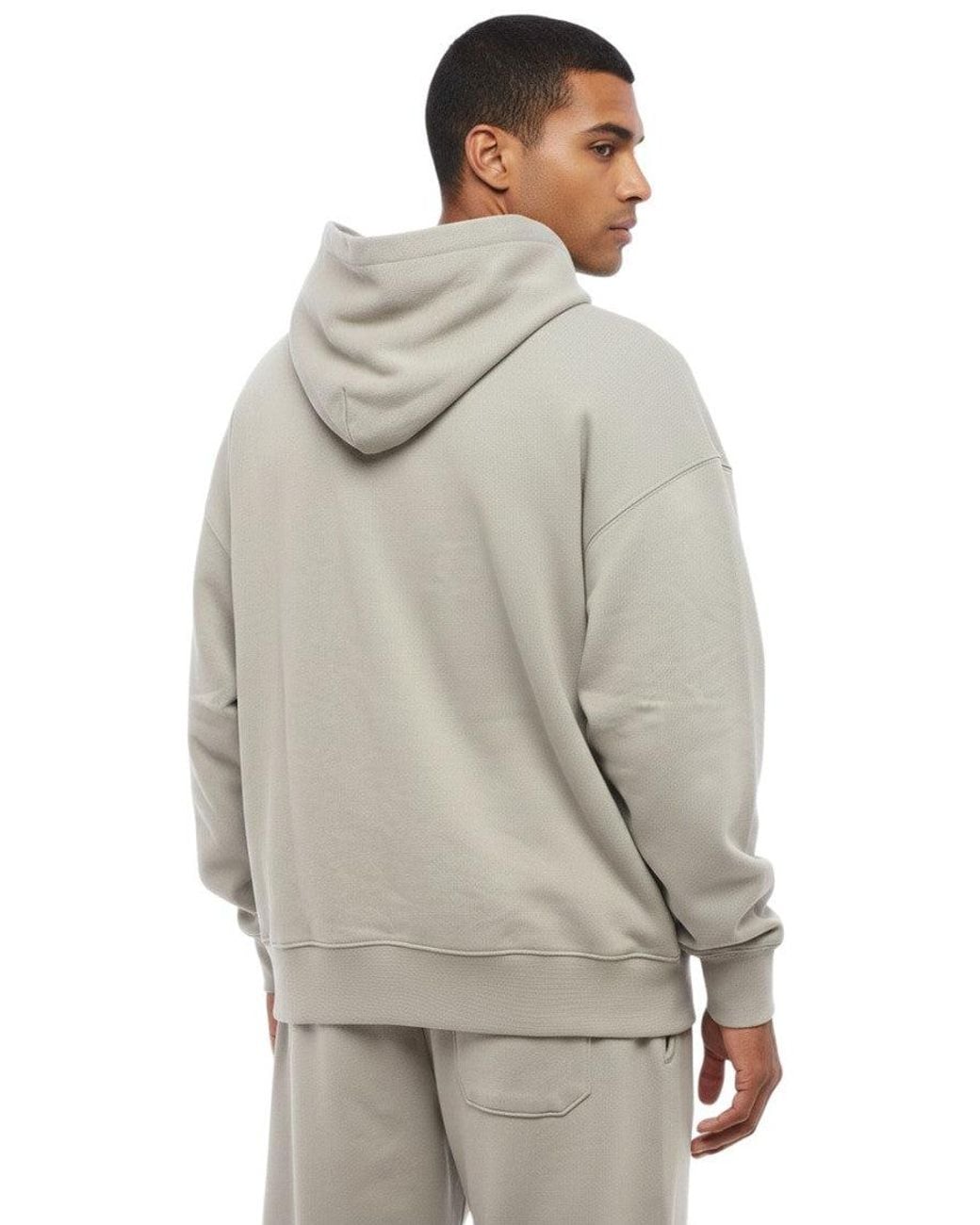1989 STUDIO Gray Logo Relaxed Hoodie for men