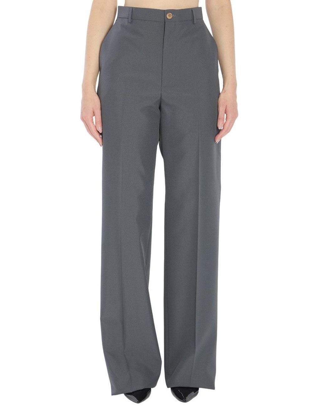 Gucci Gray Regular Flat Front Pant