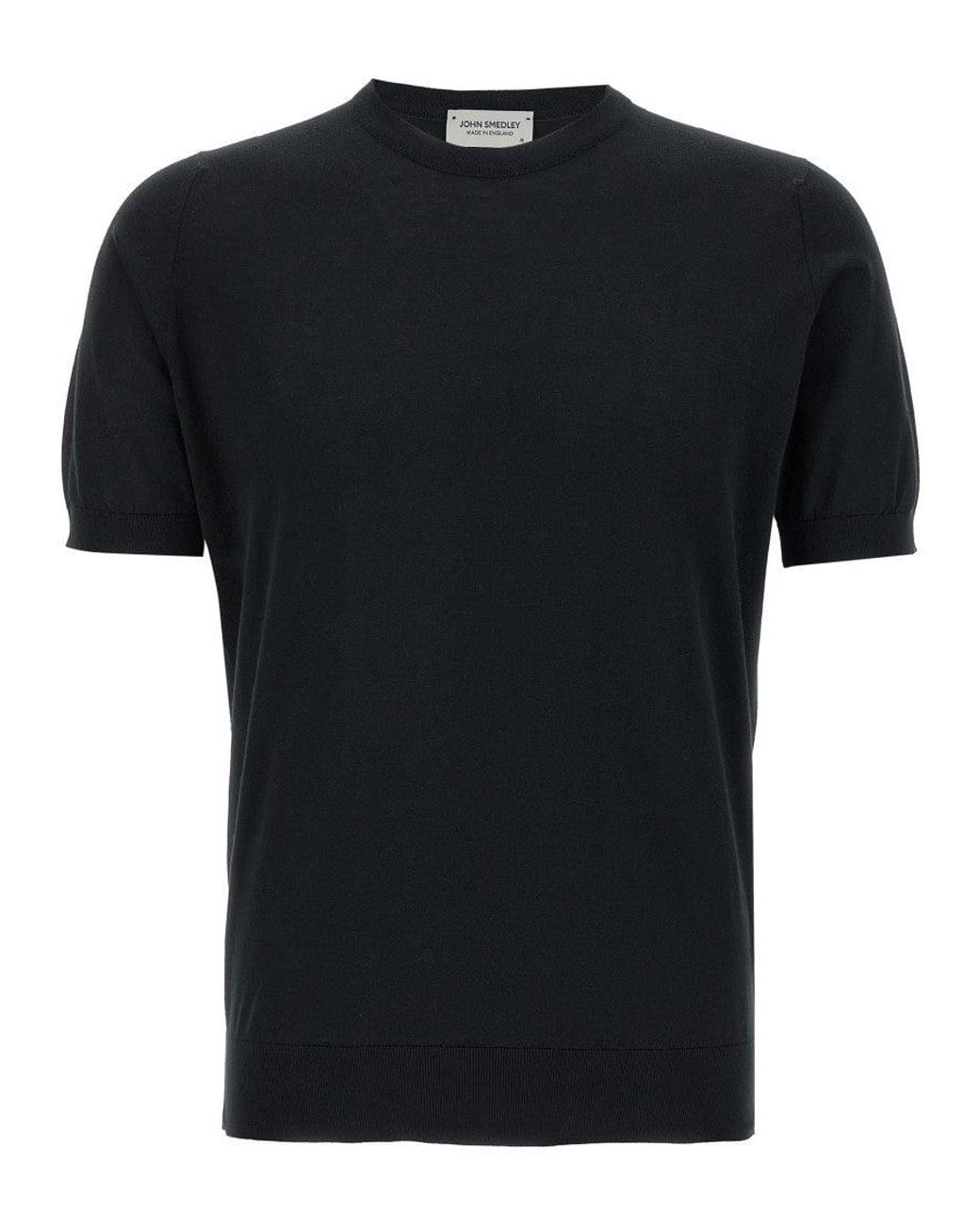 John Smedley Black Kempton T-Shirt for men