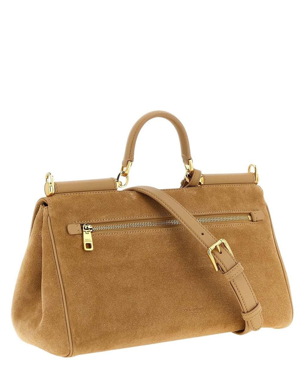 Dolce & Gabbana Brown My Sicily Medium Satchel