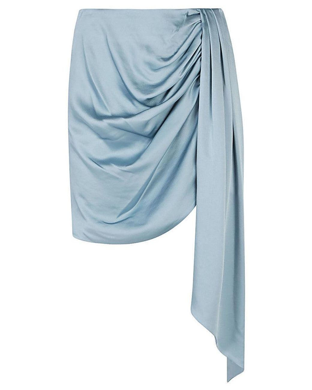 Jonathan Simkhai Blue Light Draped Mini Skirt